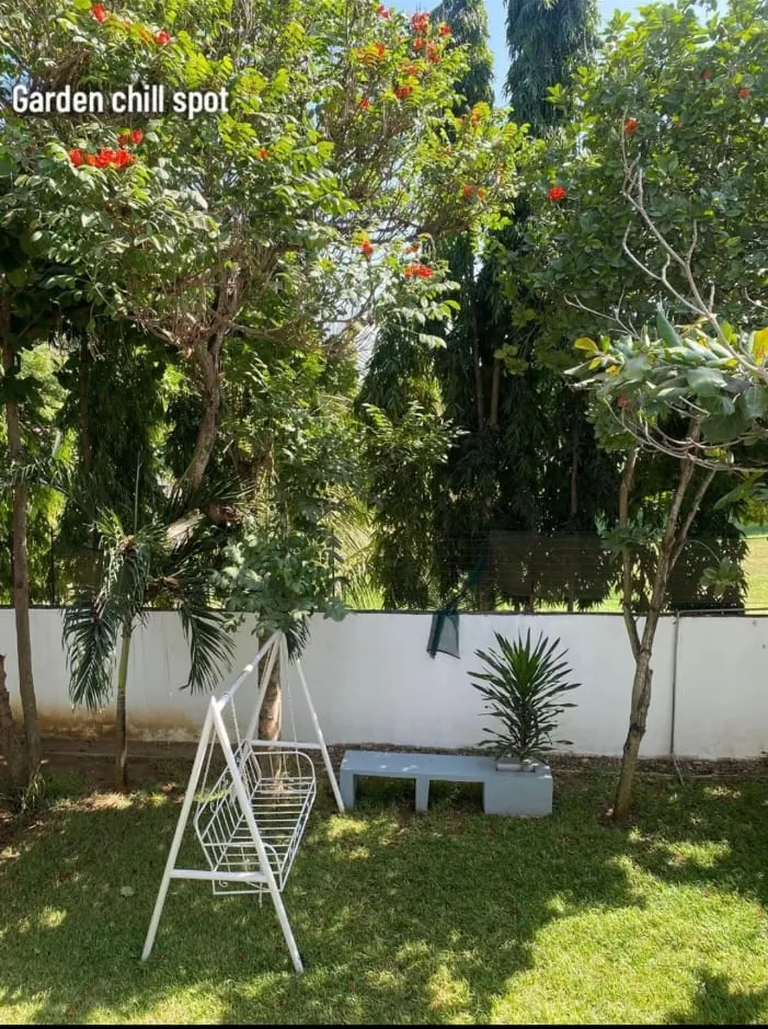 Shaded garden chill spot at a Malindi and Watamu accommodation villa