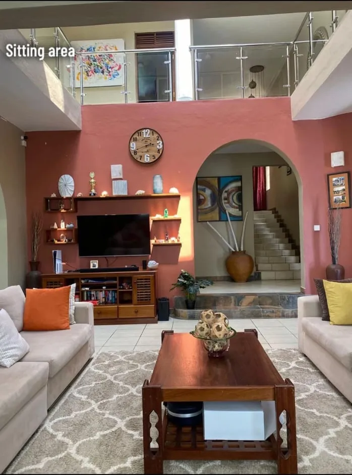 Warm villa living room inside a Malindi and Watamu accommodation listing